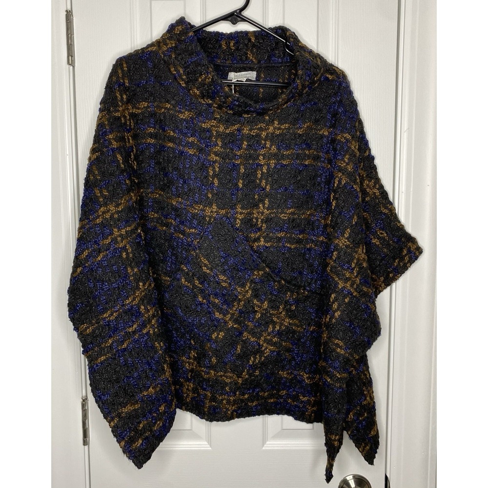 World‎ Market Women's Cowl Neck Knit Poncho Multicolor One Size New